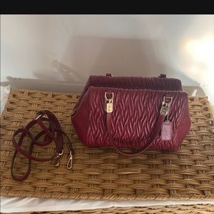 Coach small burgundy bag